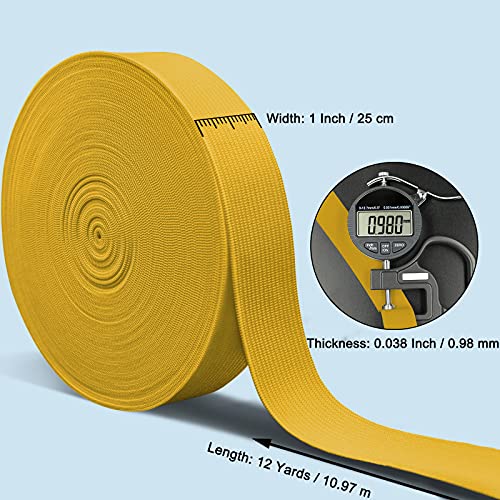 Elastic Bands For Sewing 1 Inch, Hengiee Braided Elastic For Wigs, Waistband, Skirt, Pants, Headband, Bed Sheets, Kids Clothes, Craft Diy Projects(Purple, 12 Yard） #TOP1