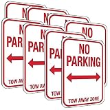 No Parking Tow Away Zone Corrugated Plastic Sign with Double Sided Tape (8)