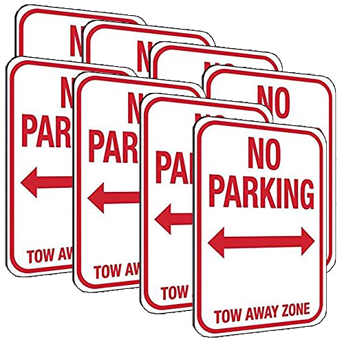 No Parking Tow Away Zone Corrugated Plastic Sign With Double Sided Tape (8) #TOP14