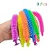 UYDF Stretch Cord Dinosaur, kolorowe i jedyne w swoim rodzaju Sensory Toy Strechy String Fidget Toy do redukcji stresu i lęku – zestaw 9 sztuk, zawiera 3 fluorescencyjne linki bungee z dinozaurami