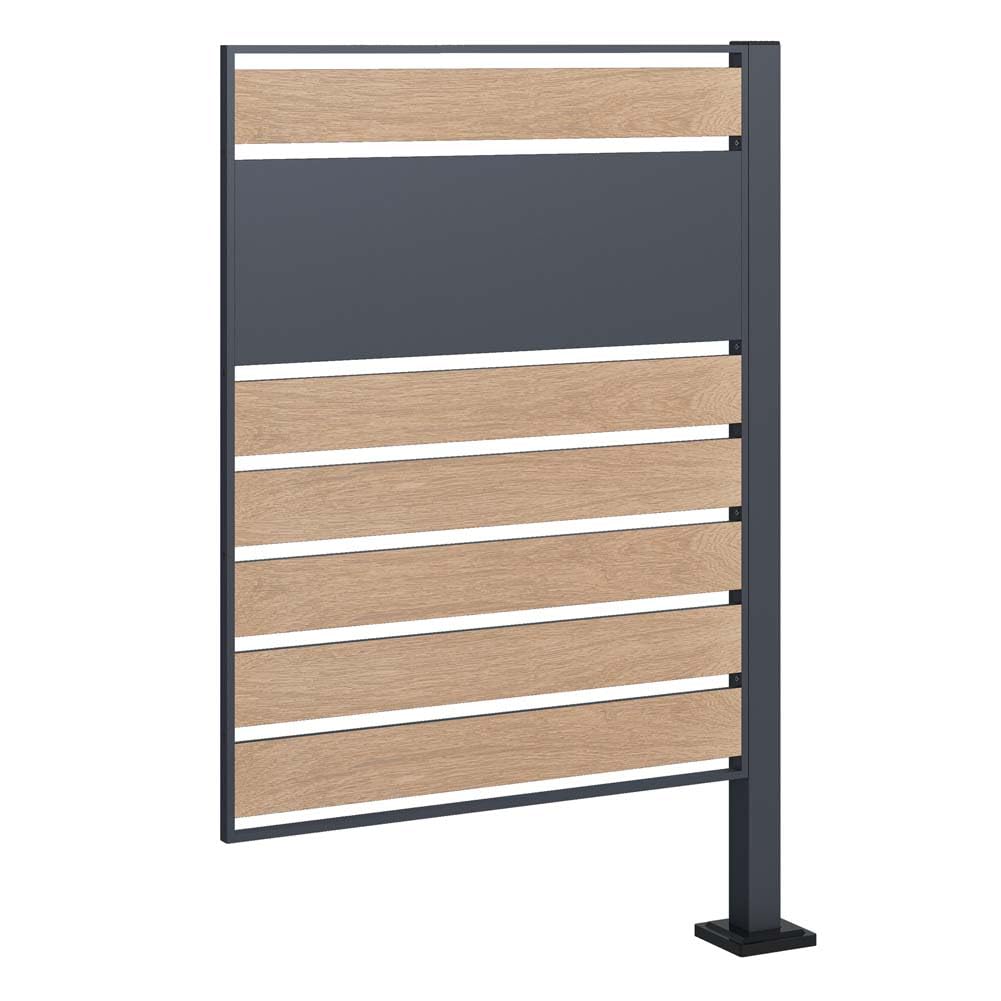 SCHARTEC Mülltonnenverkleidung 3 oder 1 seitig 240 l erweiterbar Mülltonnenzaun anthrazit Holz Mülltonnebox Mülltonnen Einhausung Einfassung Sichtschutz (1-seitig)