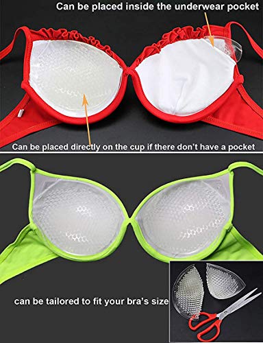 Breathable Silicone Bra Inserts – Semi-Adhesive Uniquely Perforated Push-Up Pads For Women #TOP5