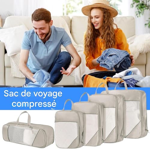 Sacs de compression pour voyage étanches avec poche imperméable pliable - 4