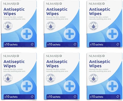 Image of Generic Antiseptic Wipes 10 Sachets - 6 packs