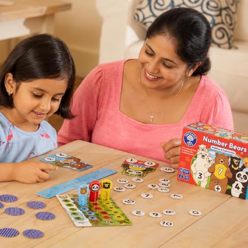 Image of Orchard Toys Number Bears Math Game for Kids | Educational Addition & Subtraction Learning Game | Basic Math Operation Laerning | Teachers Tested Board Games | Educational Board Games | Age 5+ Years