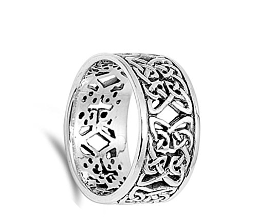 CHOOSE YOUR COLOR Sterling Silver Celtic Knot Ring3