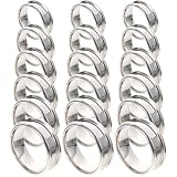 Hohopeti Juego de 18 anillos ranurados de acero de titanio pulido para hacer joyas, anillos lisos de 8 mm, incrustaciones coloridas para manualidades y proyectos de bricolaje