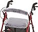 NOVA Rollator Walker Seat & Back Cover, Removable and Washable, Faux Fur "Grey Dusk" Design