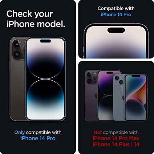 Image of Spigen Tempered Glass Screen Protector [GlasTR EZ FIT - Privacy] Designed for iPhone 14 Pro [Case Friendly] - 2 Pack