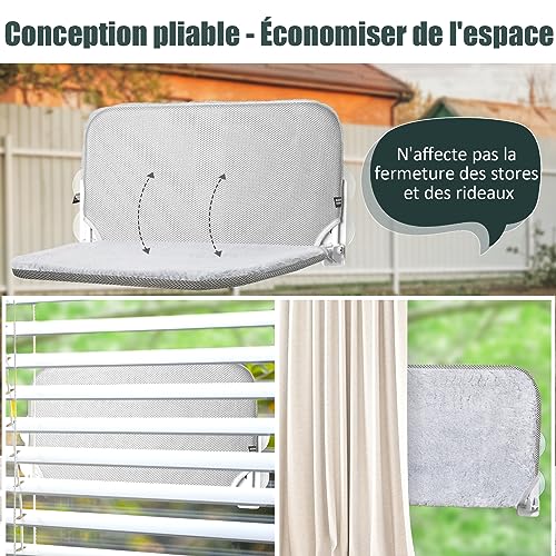 Hamac chat fenetre pliable robuste perchoir de qualité supérieure gris