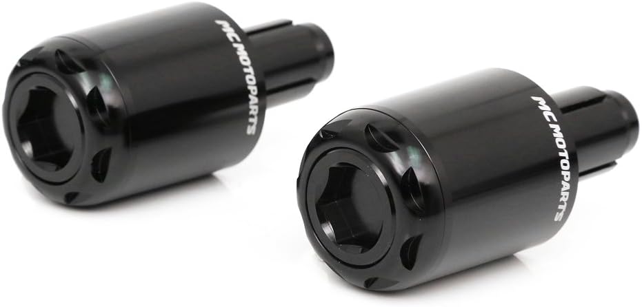 MC MOTOPARTS MSHINE CNC Bar Ends Compatible with MT-10 FZ-10 2017-2019 2018 (Black)