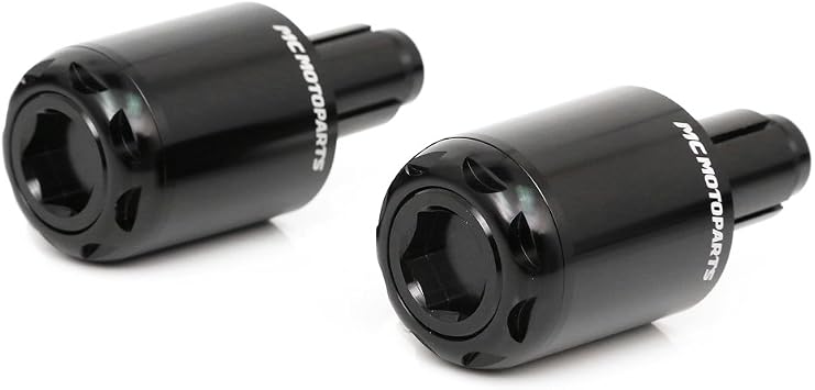 MC MOTOPARTS MSHINE CNC Bar Ends Compatible with ER6N 2011-2016 12 13 14 15 Black