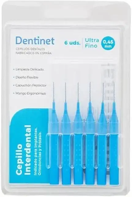 Cepillos interdentales Dentinet 0,60 mm 6 unidades - Higiene bucal