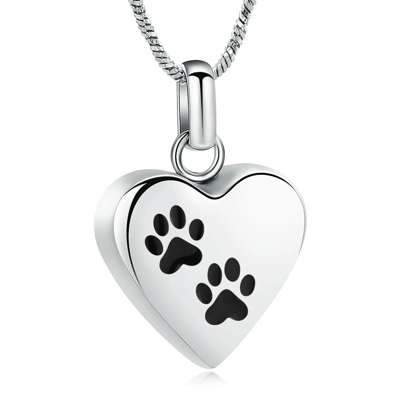 Bijou de crémation en cœur, le cadeau de sympathie idéal pour un deuil animalier touchant