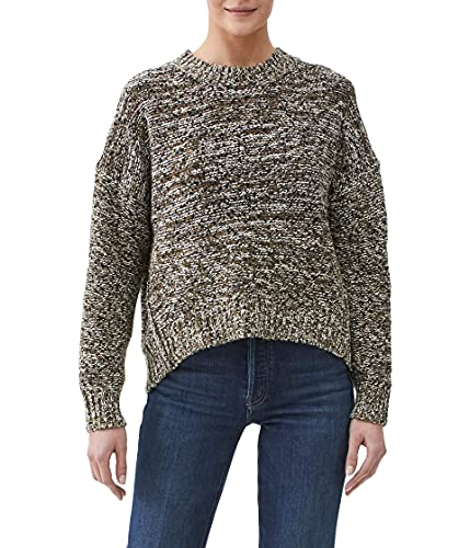 Michael Stars Sadie Boxy Crew Neck Pullover Sweater Olive Combo Sm (Us 4-6) #TOP28