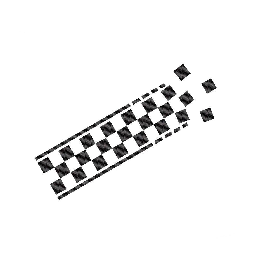Car Roof Sticker Checkered Racing Graphics Decal for Mini Cooper(Carbon Fiber,130x42cm)