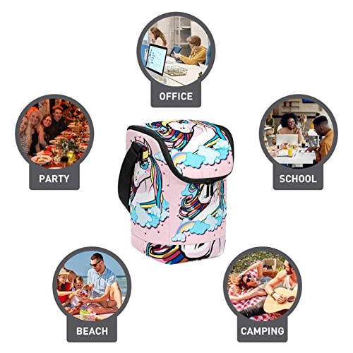 Bolsa de almuerzo de unicornio hermética para conservar la comida fresca en la escuela 4