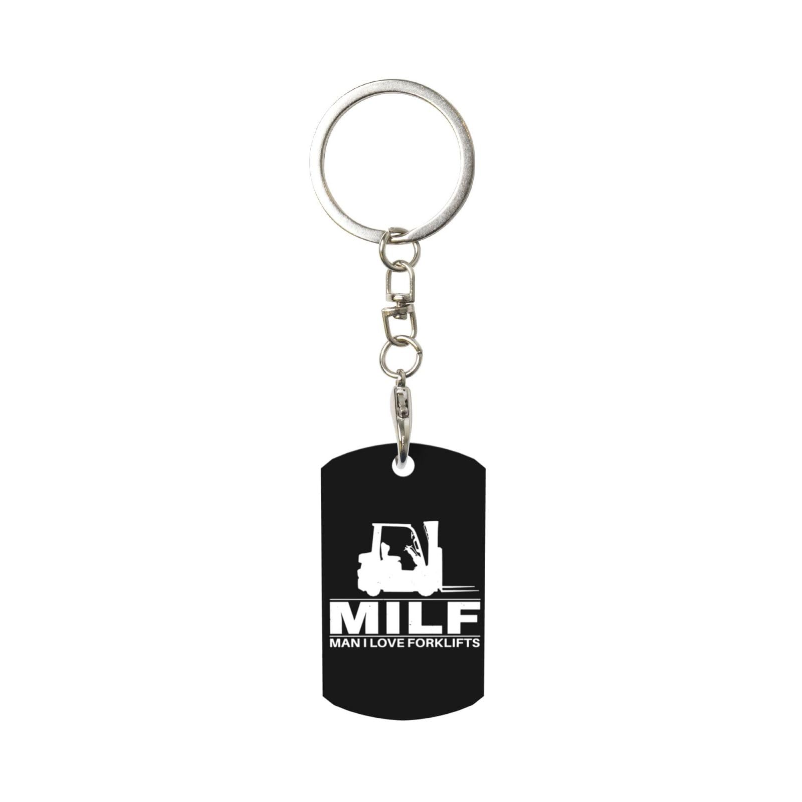 Smazdfxx Unisex As Pic Man I Love Forklifts Keychain With Keyring Clips Car