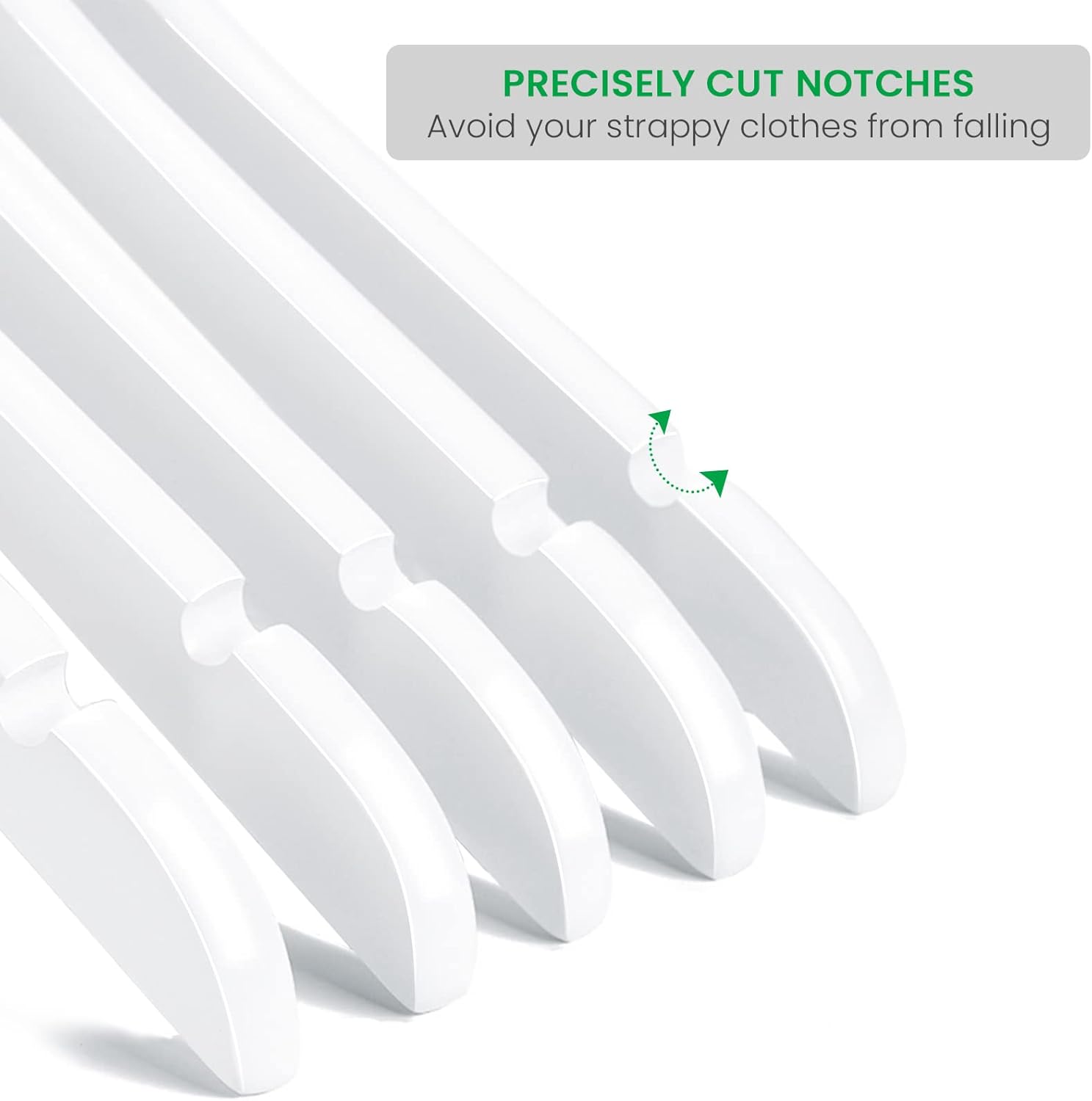 Nature Smile Wooden Coat Hangers Wood Shirt Dress Jacket Clothes Hangers with Extra Smooth Finish, 360 Degree Swivel Hook(10pcs White)