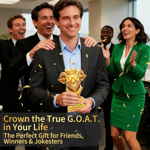 Freetoes The Goat Trophy Award,G.O.A.T Greatest of All Time Funny Trophies for Adults,Large Goat Decor Awards and Trophies Office Desk,Fantasy Football Trophy Best Player Gifts by Freetoes - Image 5