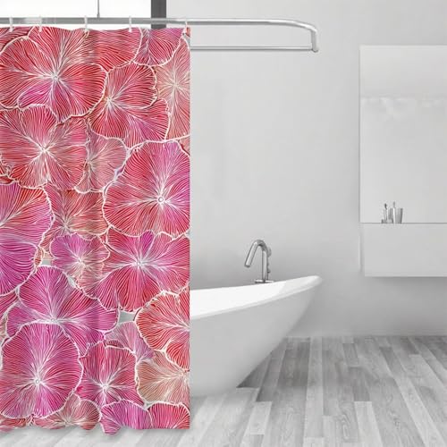 Rideau de douche art anti-adhérence avec ourlet lesté lavable - 3