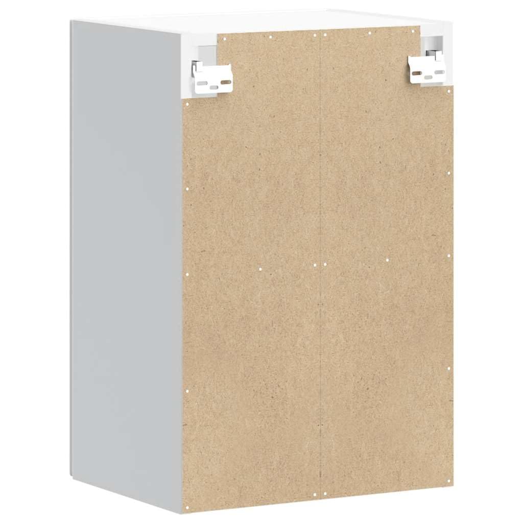 vidaXL Pensile da Cucina con Porta in Vetro Kalmar Bianco Lucido