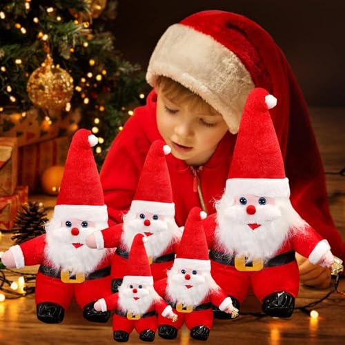 Image of Tickles Cute Santa Claus Soft Stuffed Plush Toy for Kids Boys & Girl Christmas Day Gift (Color: Red Size: 20 cm)