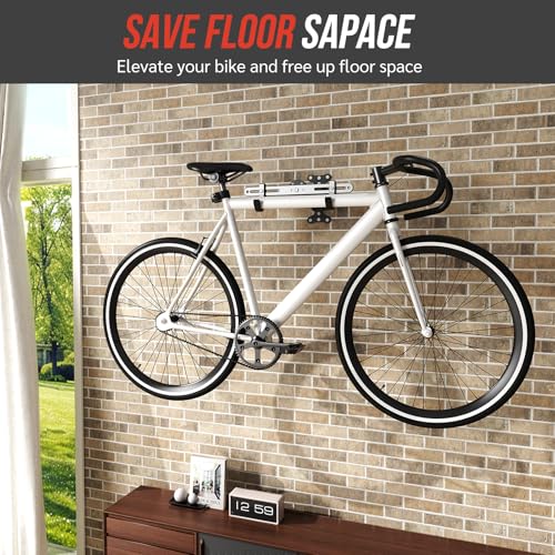Bike Wall Mount for Garage,Aluminum Alloy & Steel Folding Bicycle Rack by BEISHI - Image 6