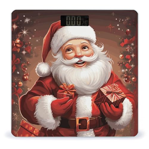 Báscula digital de baño con vidrio templado y pantalla LCD miniatura 1