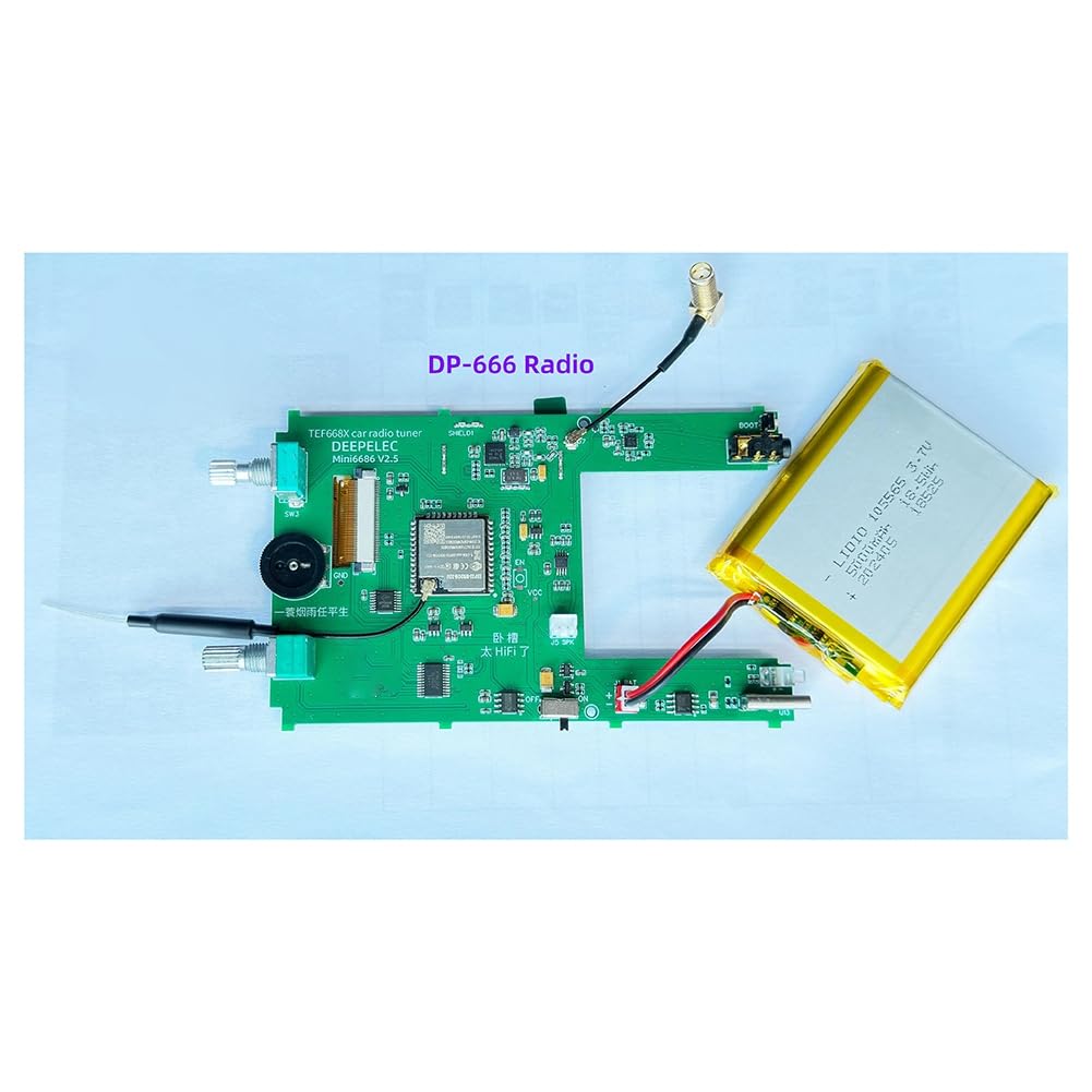 Upgrade DP-666 TEF6686 Radio récepteur à bande complète haute sensibilité avec antenne Noir