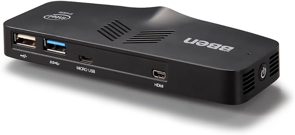 Bben Mini PC Stick Windows 10 Home 4GB Ram 64GB eMMC, Built-in 3.0MP Camera, Intel Cherry Trail Quad Core X5 Z8350, Intel HD Graphic Gen8 Mini Computer Desktop Build-in WiFi Cooling Fan Bluetooth 4.0