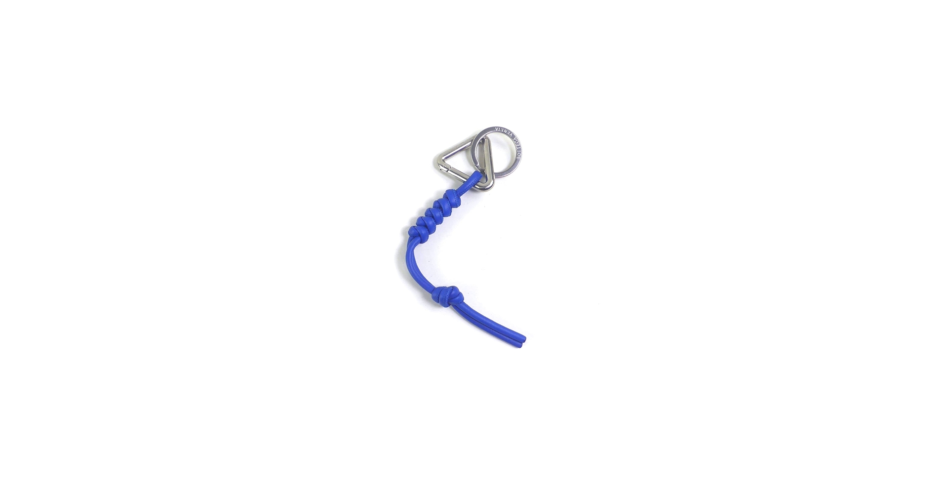 美品　ボッテガヴェネタ　トライアング　キーホルダー　本革レザー　茶色 ボッテガヴェネタ トライアングル キーリング ブランドオフ