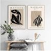 Galerie-Wandkunst-Set Picasso/Matisse, 40x60 Cm, Leinwanddruck, Orange/schwarz, Modern