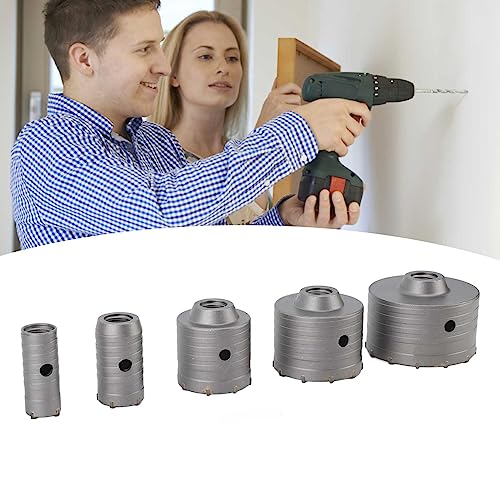 Set Professionale di 9 Seghe a Tazza per Calcestruzzo, Kit Punte per Trapano da 30mm a 100mm con Custodia Resistente