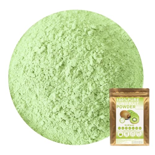 Plant Gift 100% Pure Kiwifruit Powder 100G/3.25oz 猕猴桃粉, Kiwi fruit, Non-GMO Powder, No Filler, No additives, Natural Kiwifruit Flour, Best Flavor for Smoothie, Drinks, Coffee and Baking, Adds Flavor and Taste
