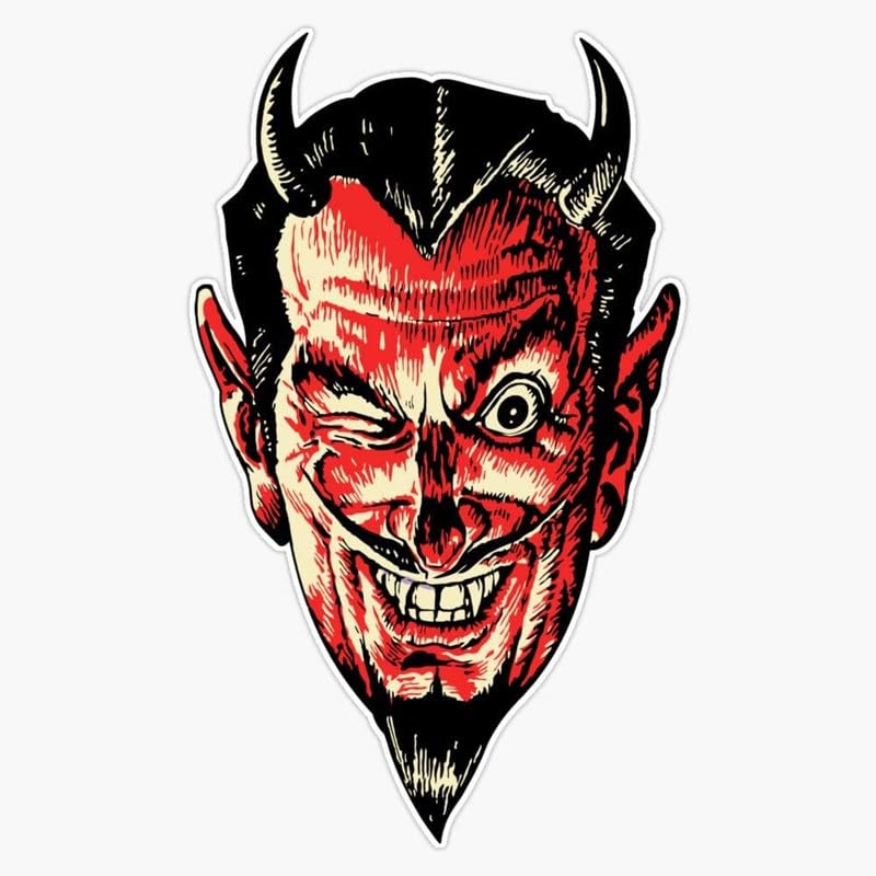 Amazon.co.jp: レッドデビルヘッドビニールステッカーデカール - 3