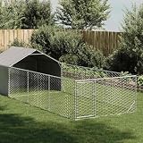 Festnight Gallinero para Exterior Grande Gallinero para Gallinas con Cubierta Perrera para Exterior Grande de Acero Galvanizado 6 x 2 x 1.5 m