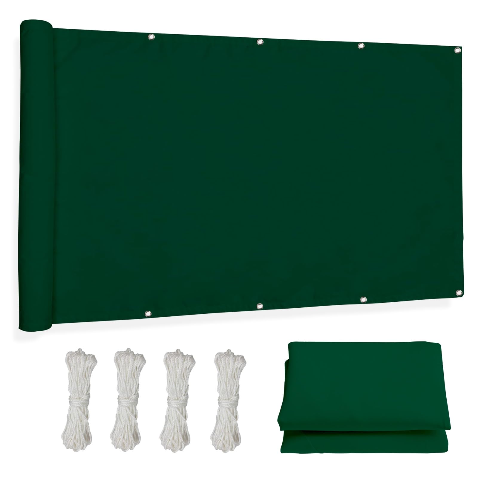 Auvent de jardin 1.2x2.2m vert foncé pour ombrager votre balcon et pergola tout l'été