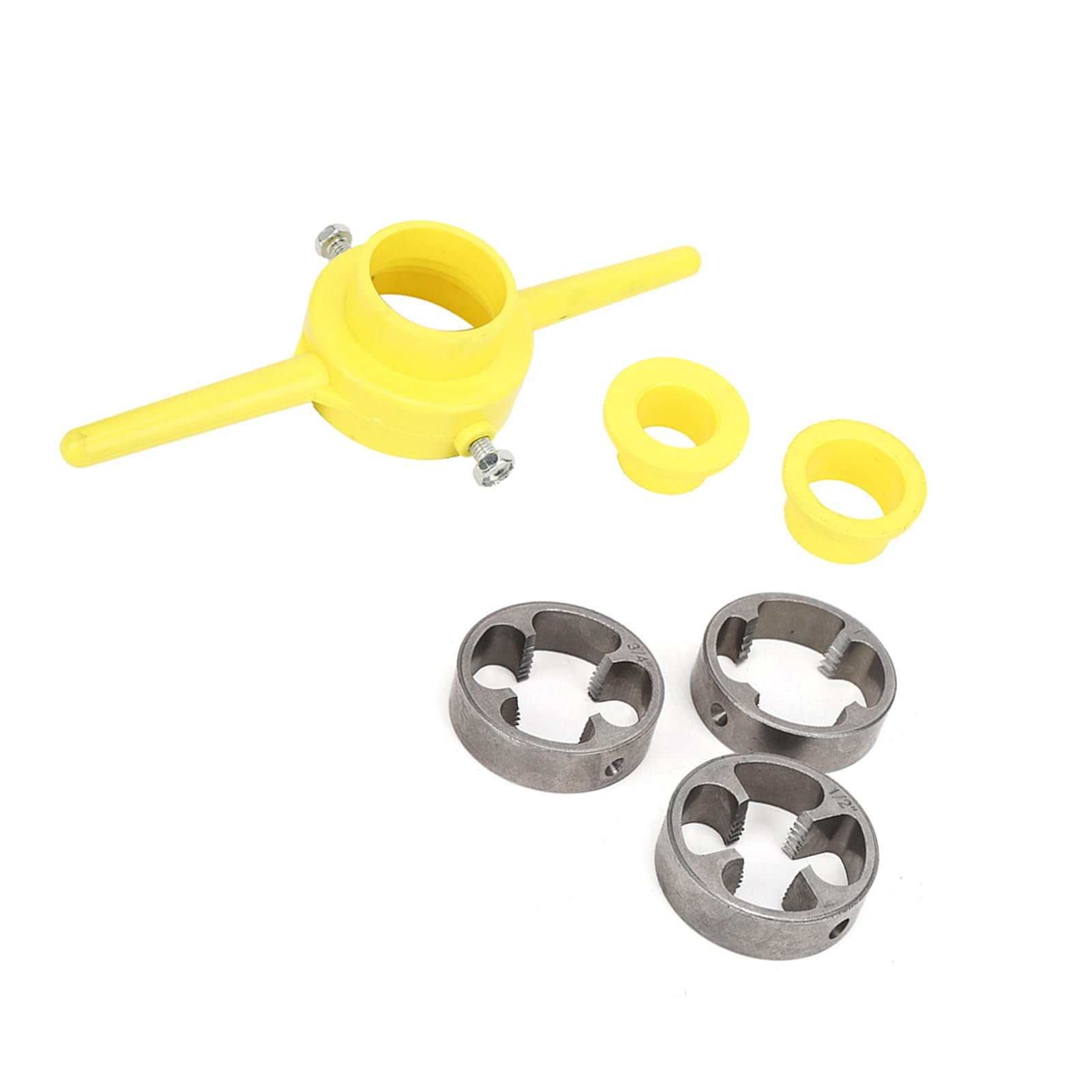 Filettatrice Manuale per Tubi PVC 1/2" 3/4" 1" Set Completo Utensili Filettatura NPT con Chiave a T Matrici Lega Alta Resistenza