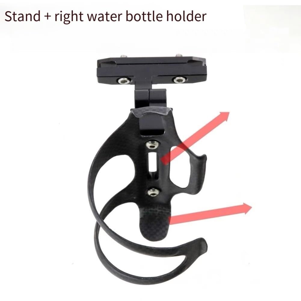 Soporte para sillín de bicicleta de aleación de aluminio con soporte para botellas de carbono, puente de expansión para botella de agua en la parte trasera, peso ligero, 92 g, accesorio
