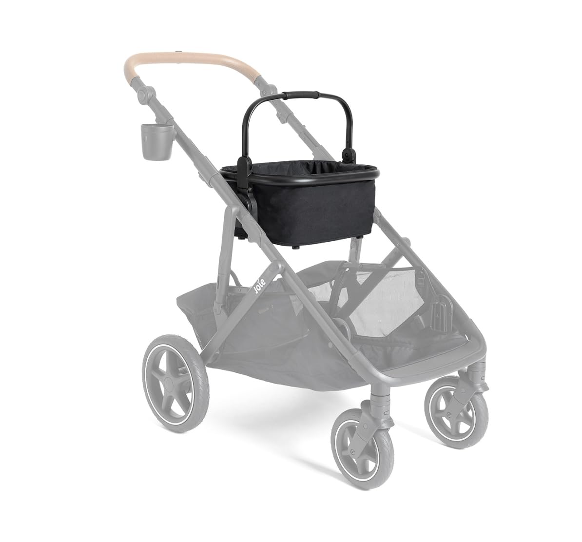 Chive Shopping Basket for Chive All-in-One Convertible Single-to-Double Modular Stroller with 20+ Customizable Modes, Suspension & All-Terrain Wheels, Expandable UPF 50+ Canopy (Black)