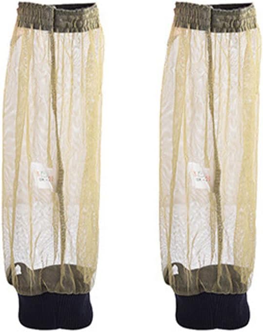 lopituwe 1 par de calcetines de senderismo, pantalones antimosquitos, accesorios de ropa, malla, Unisex, profesional para acampar al aire libre en el bosque, Negro