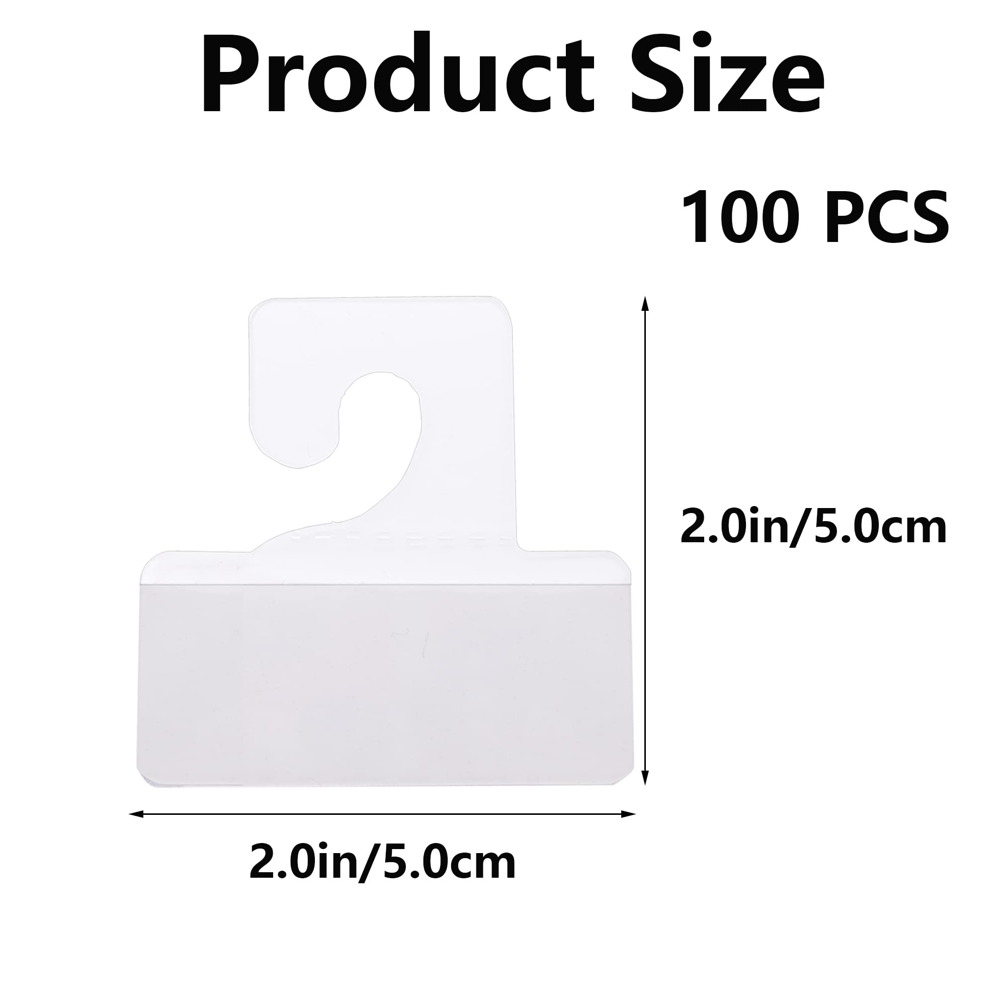 Onglets Suspendus Transparents - 200 Pièces 4,5x4cm - Auto-adhésifs PVC - Étiquetage Magasin