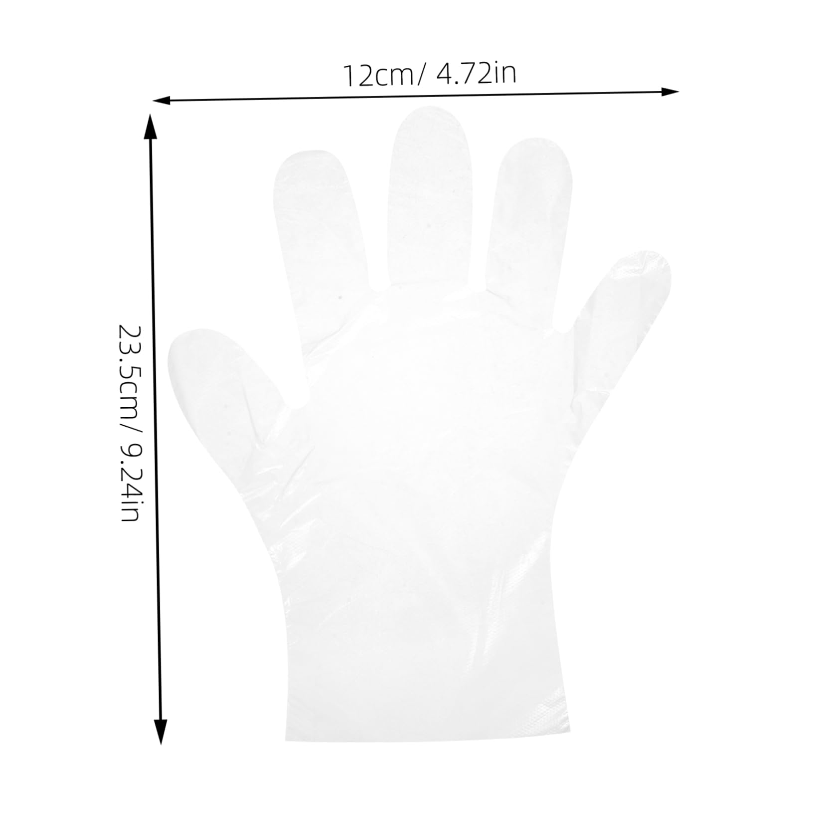 HOMSFOU 4 Boxes of 320pcs Disposable Gloves Pe Plastic Kitchen Baking Cleaning Odorless Easy to Use