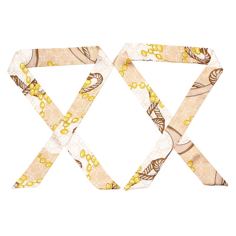 Scarf for Bags, Thin Scarf, Petite Scarf, Handle Scarf, Hair Tie, Neck Scarf, Small Items, Set of 2 S80-86, S88-94, mixed color