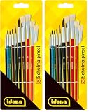 Idena 60103 - Set de pinceaux Scolaires, Set de 10 pinceaux Ronds et 4 pinceaux à Poils, l...