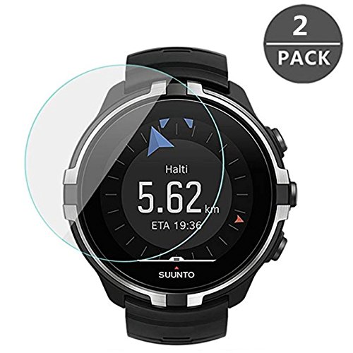 For Suunto Spartan Sport wrist HR Baro Screen Protector Glass,HD Clear Anti-Bubble and Anti-Scratch Full Coverage Screen Tempered Glass for Suunto Spartan [2-Pack]