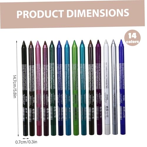 Set de 14 delineadores glitter resistente al agua miniatura 7