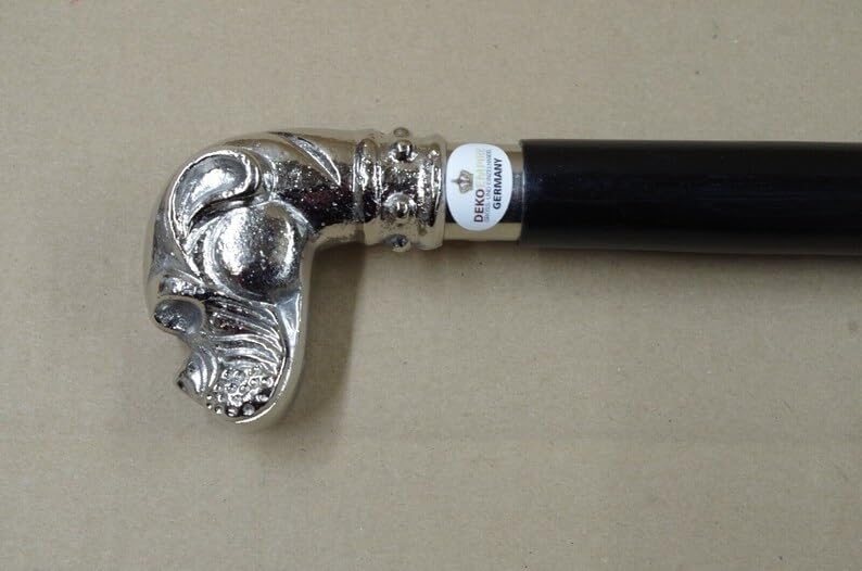 Wooden Walking Stick, Hiking Stick, Walking Stick, Silver, can be dismantled Victorian Style Head Handle Walking Stick Wooden Cane