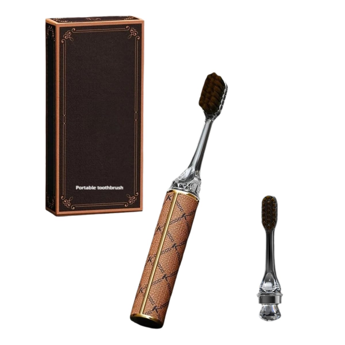 Portable Detachable Split Toothbrush Business Trip Camping Travel Portable high-Efficiency Cleaning Soft-bristled Toothbrush 1 Piece with Two Replacement